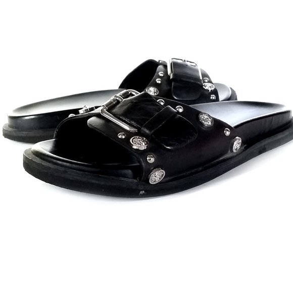 versace black sandals